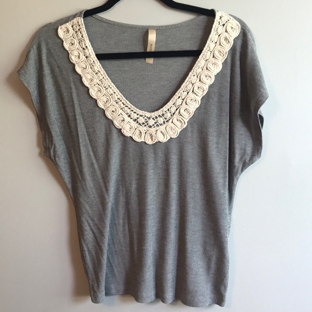 3/$15 Audrey 3+1 Scoop Neck Top